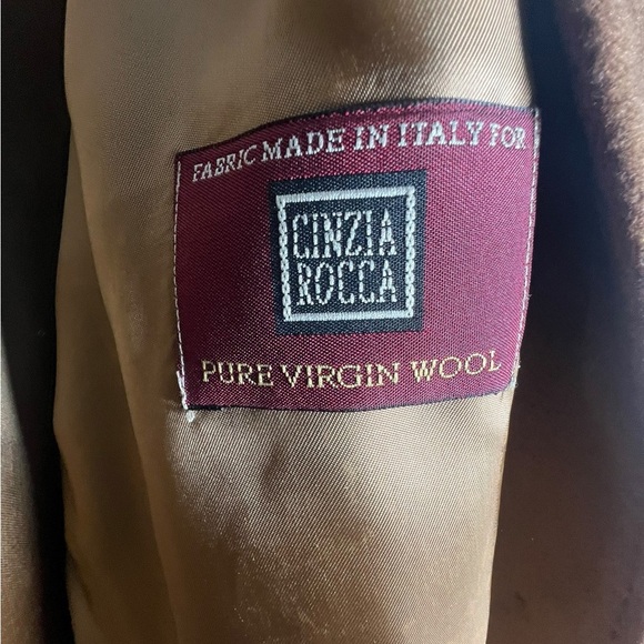 Cinzia Rocca Brown Coat - Virgin Wool - Made in Italy - Picture 9 of 9